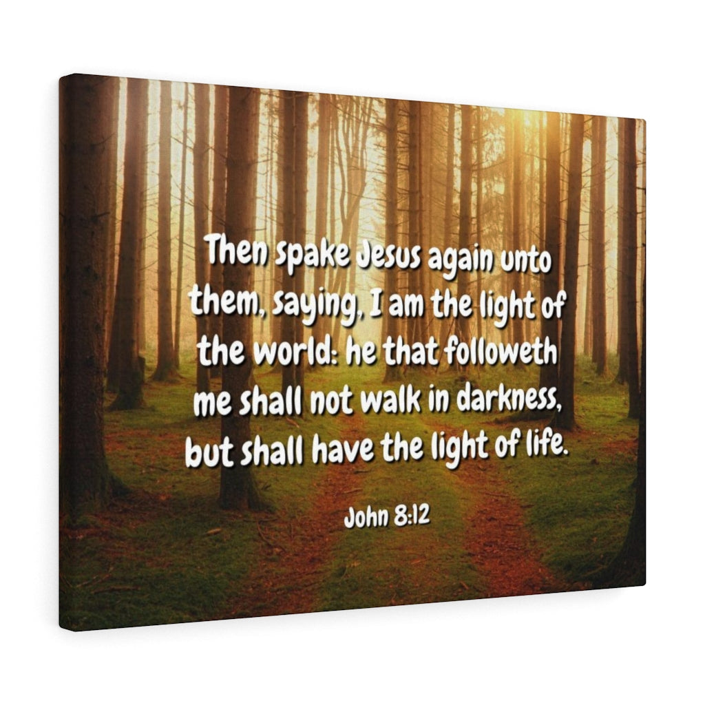 Scripture Walls Light Of Life John 8:12 Bible Verse Canvas Christian Wall Art Ready to Hang Unframed-Express Your Love Gifts