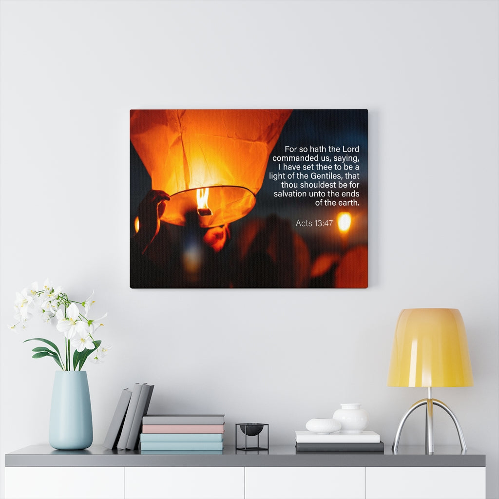Scripture Walls Light of the Gentiles Acts 13:47 Christian Home Decor Bible Art Unframed-Express Your Love Gifts