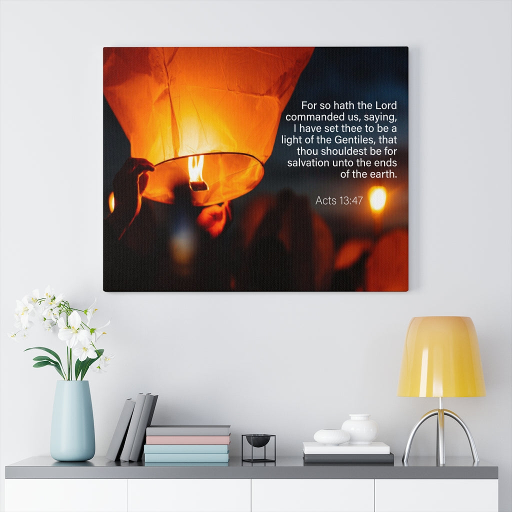 Scripture Walls Light of the Gentiles Acts 13:47 Christian Home Decor Bible Art Unframed-Express Your Love Gifts