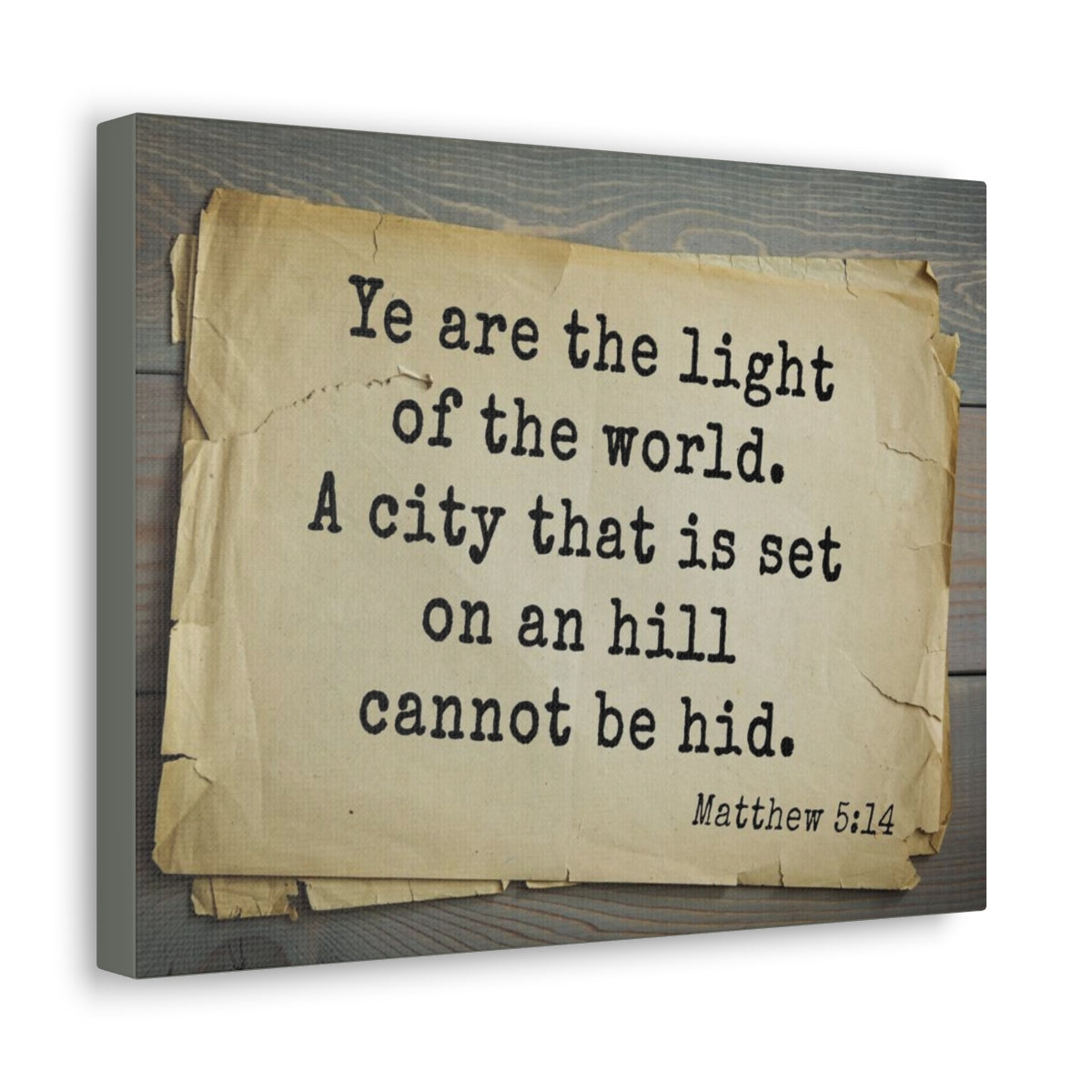 Scripture Walls Light Of The World Matthew 5:14 Bible Verse Canvas Christian Wall Art Bible Verse Print Ready To Hang Unframed-Express Your Love Gifts