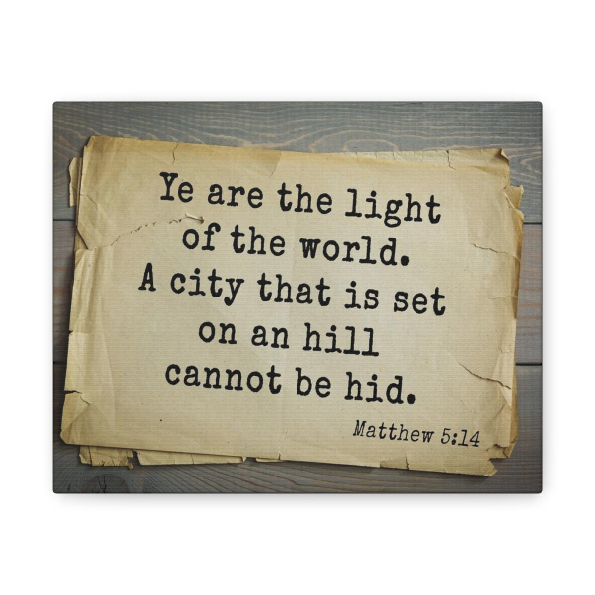 Scripture Walls Light Of The World Matthew 5:14 Bible Verse Canvas Christian Wall Art Bible Verse Print Ready To Hang Unframed-Express Your Love Gifts