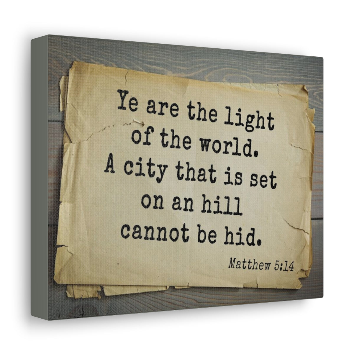 Scripture Walls Light Of The World Matthew 5:14 Bible Verse Canvas Christian Wall Art Bible Verse Print Ready To Hang Unframed-Express Your Love Gifts