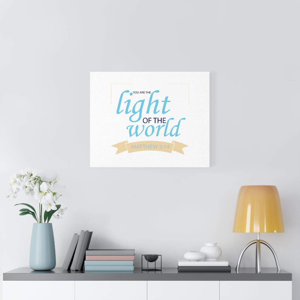 Scripture Walls Light Of The World Matthew 5:14 Bible Verse Canvas Christian Wall Art Ready to Hang Unframed-Express Your Love Gifts