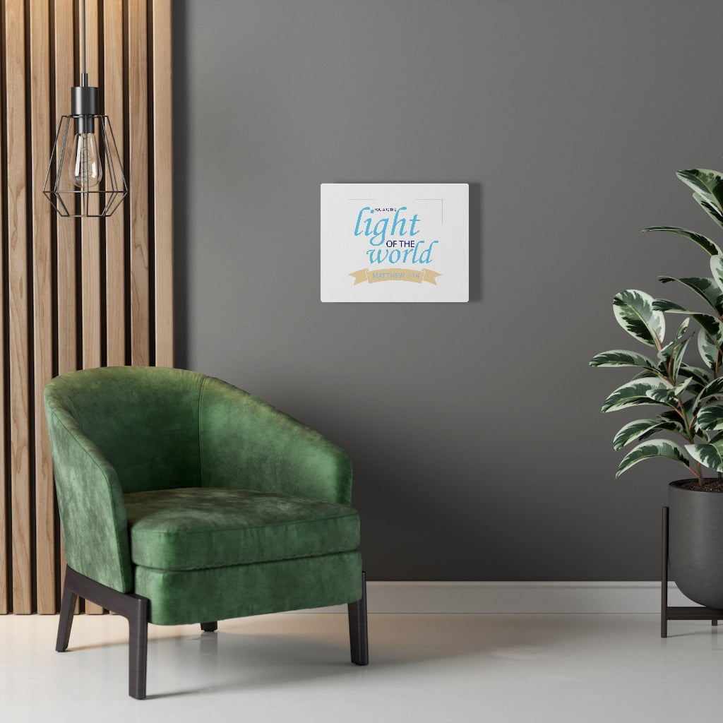 Scripture Walls Light Of The World Matthew 5:14 Bible Verse Canvas Christian Wall Art Ready to Hang Unframed-Express Your Love Gifts