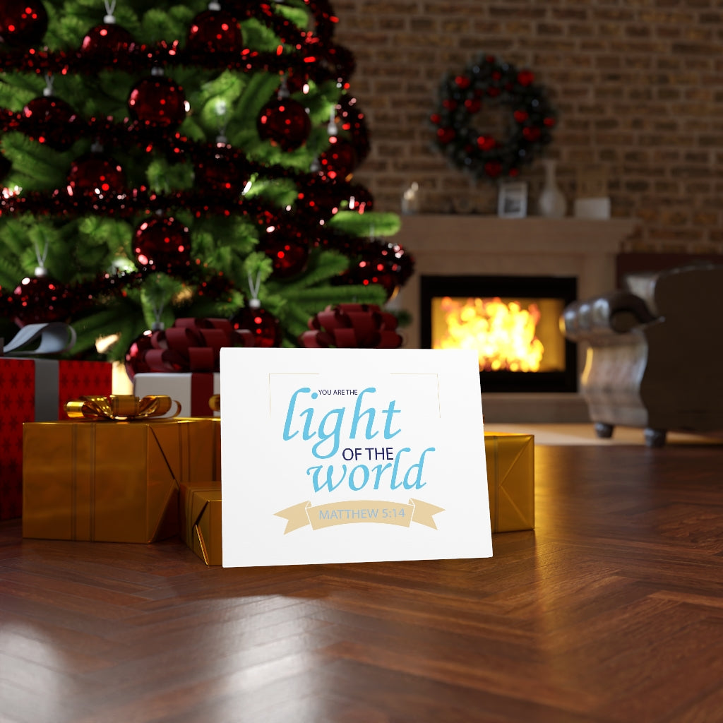 Scripture Walls Light Of The World Matthew 5:14 Bible Verse Canvas Christian Wall Art Ready to Hang Unframed-Express Your Love Gifts