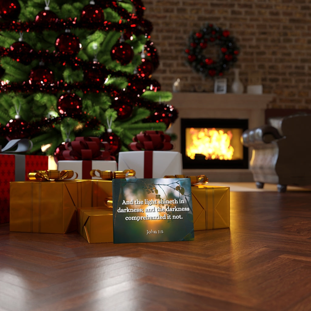 Scripture Walls Light Shineth John 1:5 Bible Verse Canvas Christian Wall Art Ready to Hang Unframed-Express Your Love Gifts