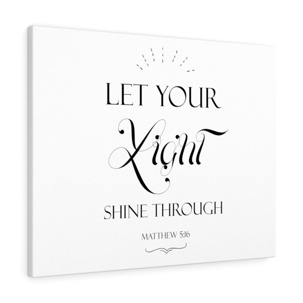 Scripture Walls Light Shrine Through Matthew 5:16 Bible Verse Canvas Christian Wall Art Ready to Hang Unframed-Express Your Love Gifts