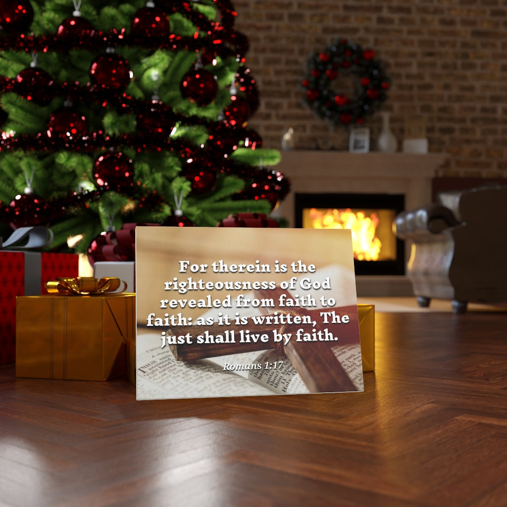 Scripture Walls Live By Faith Romans 1:17 Bible Verse Canvas Christian Wall Art Ready to Hang Unframed-Express Your Love Gifts