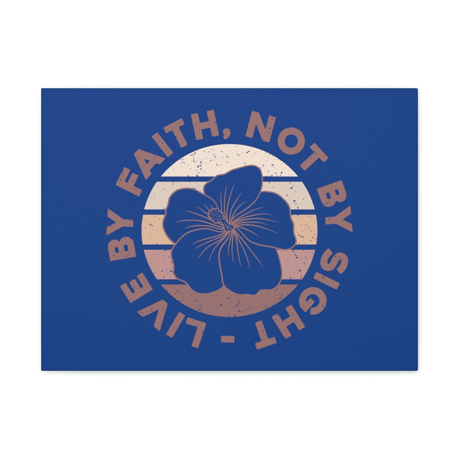 Scripture Walls Live By Faith Romans 1:17 Brown Flower Christian Wall Art Bible Verse Print Ready to Hang Unframed-Express Your Love Gifts