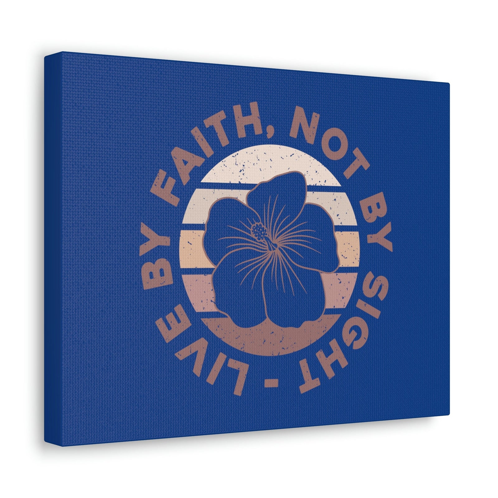 Scripture Walls Live By Faith Romans 1:17 Brown Flower Christian Wall Art Bible Verse Print Ready to Hang Unframed-Express Your Love Gifts