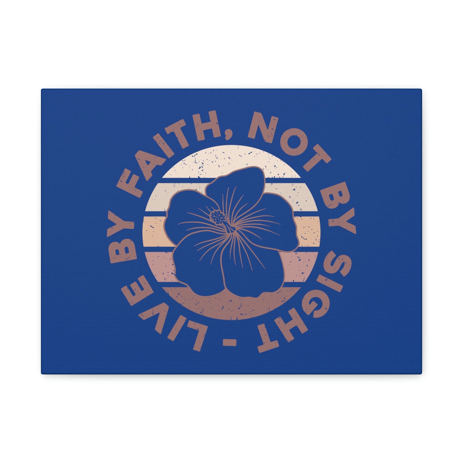 Scripture Walls Live By Faith Romans 1:17 Brown Flower Christian Wall Art Bible Verse Print Ready to Hang Unframed-Express Your Love Gifts