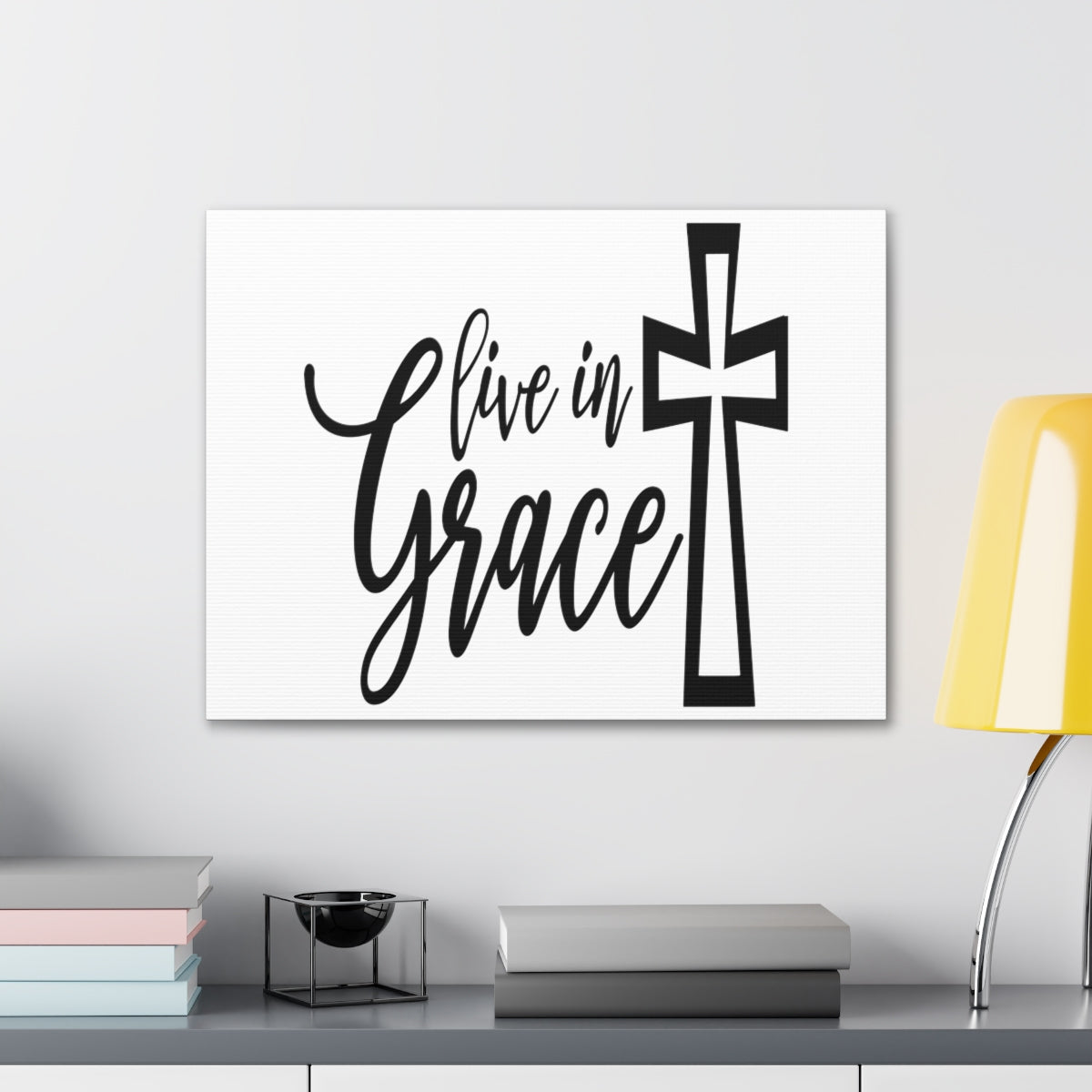 Scripture Walls Live In Grace 2 Corinthians 12:8-9 Christian Wall Art Print Ready to Hang Unframed-Express Your Love Gifts