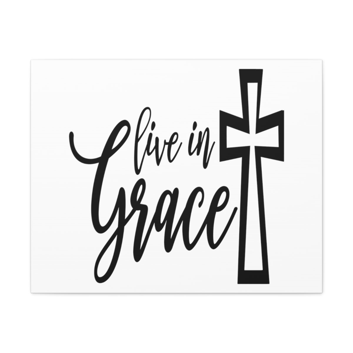Scripture Walls Live In Grace 2 Corinthians 12:8-9 Christian Wall Art Print Ready to Hang Unframed-Express Your Love Gifts
