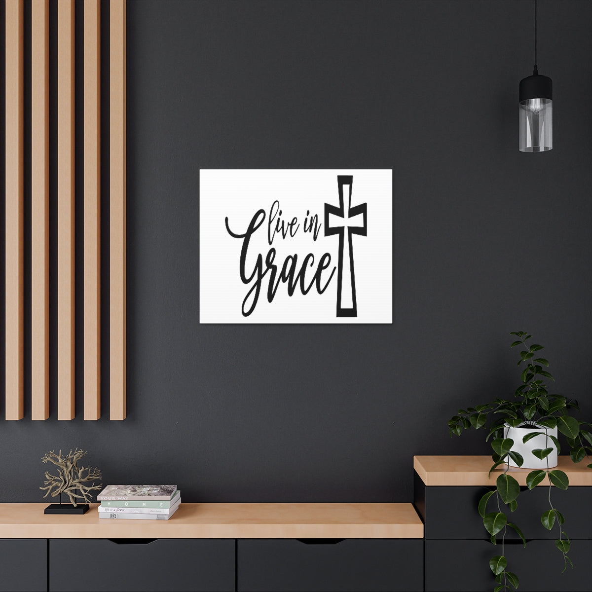 Scripture Walls Live In Grace 2 Corinthians 12:8-9 Christian Wall Art Print Ready to Hang Unframed-Express Your Love Gifts