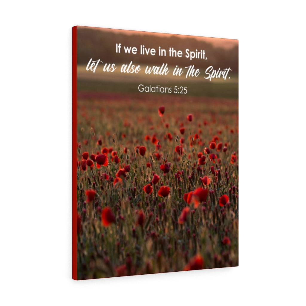 Scripture Walls Live in The Spirit Galatians 5:25 Bible Verse Canvas Christian Wall Art Ready to Hang Unframed-Express Your Love Gifts