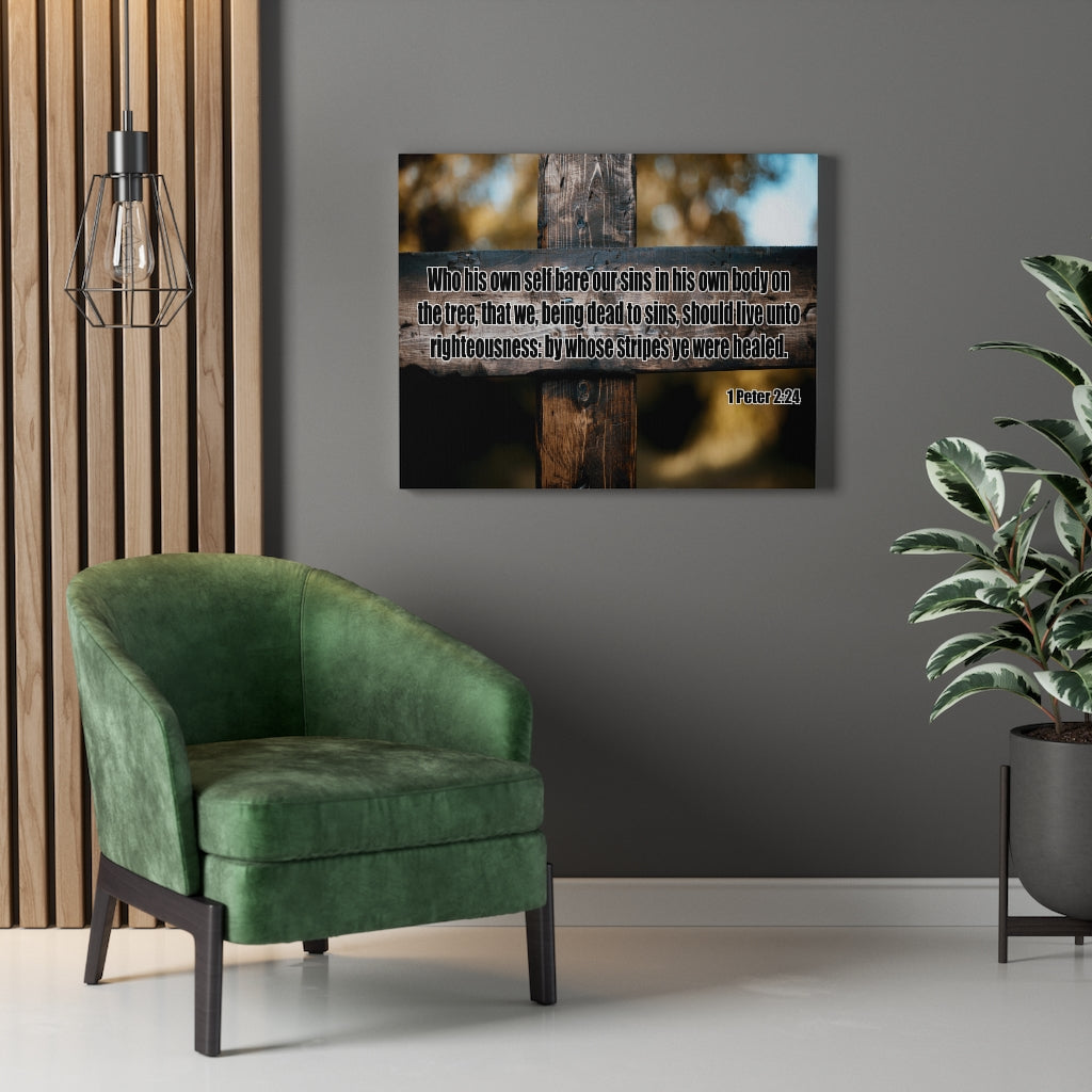Scripture Walls Live Unto Righteousness 1 Peter 2:24 Wall Art Christian Home Decor Unframed-Express Your Love Gifts
