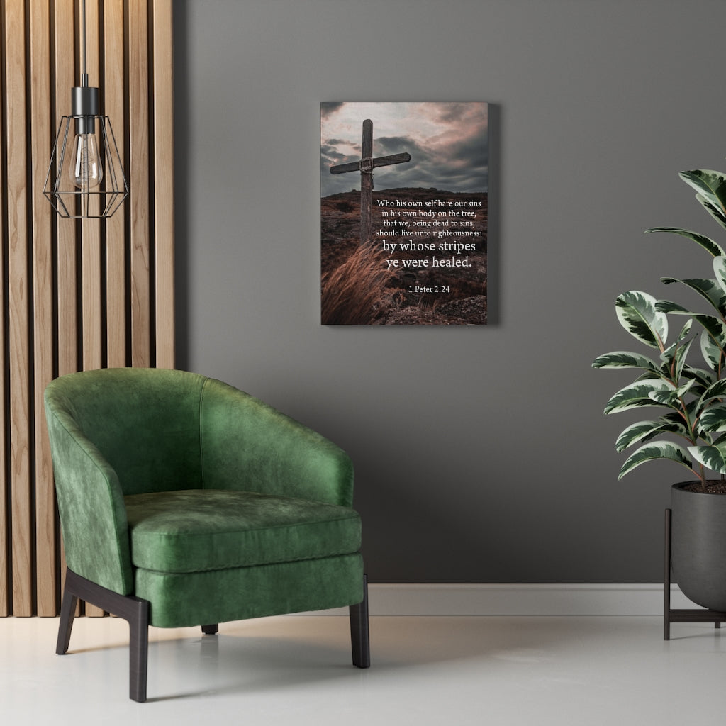Scripture Walls Live Unto Righteousness 1 Peter 2:24Cross Wall Art Christian Home Decor Unframed-Express Your Love Gifts