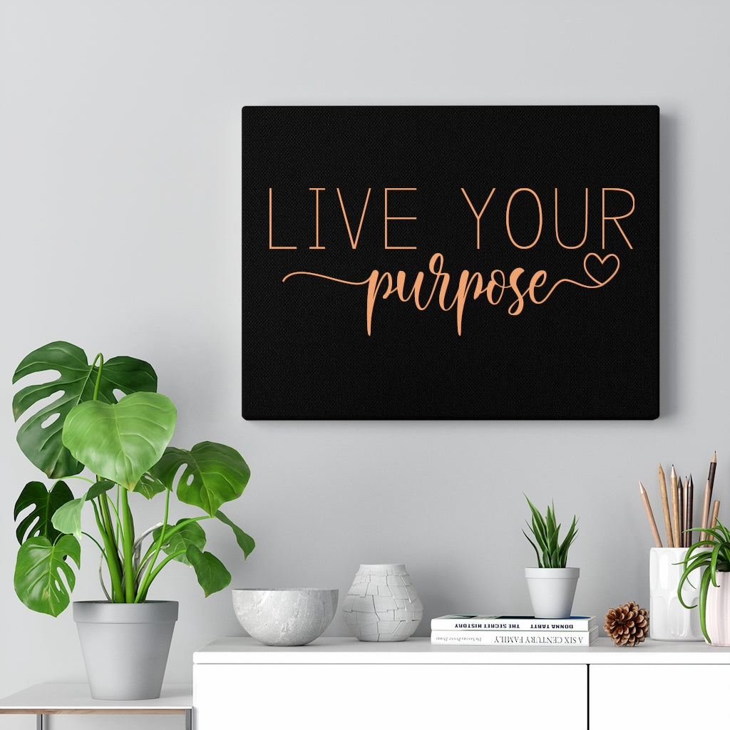 Scripture Walls Live Your Purpose Bible Verse Canvas Christian Wall Art Ready to Hang Unframed-Express Your Love Gifts