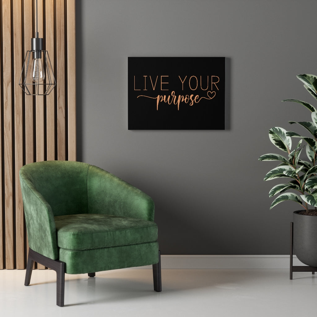 Scripture Walls Live Your Purpose Bible Verse Canvas Christian Wall Art Ready to Hang Unframed-Express Your Love Gifts