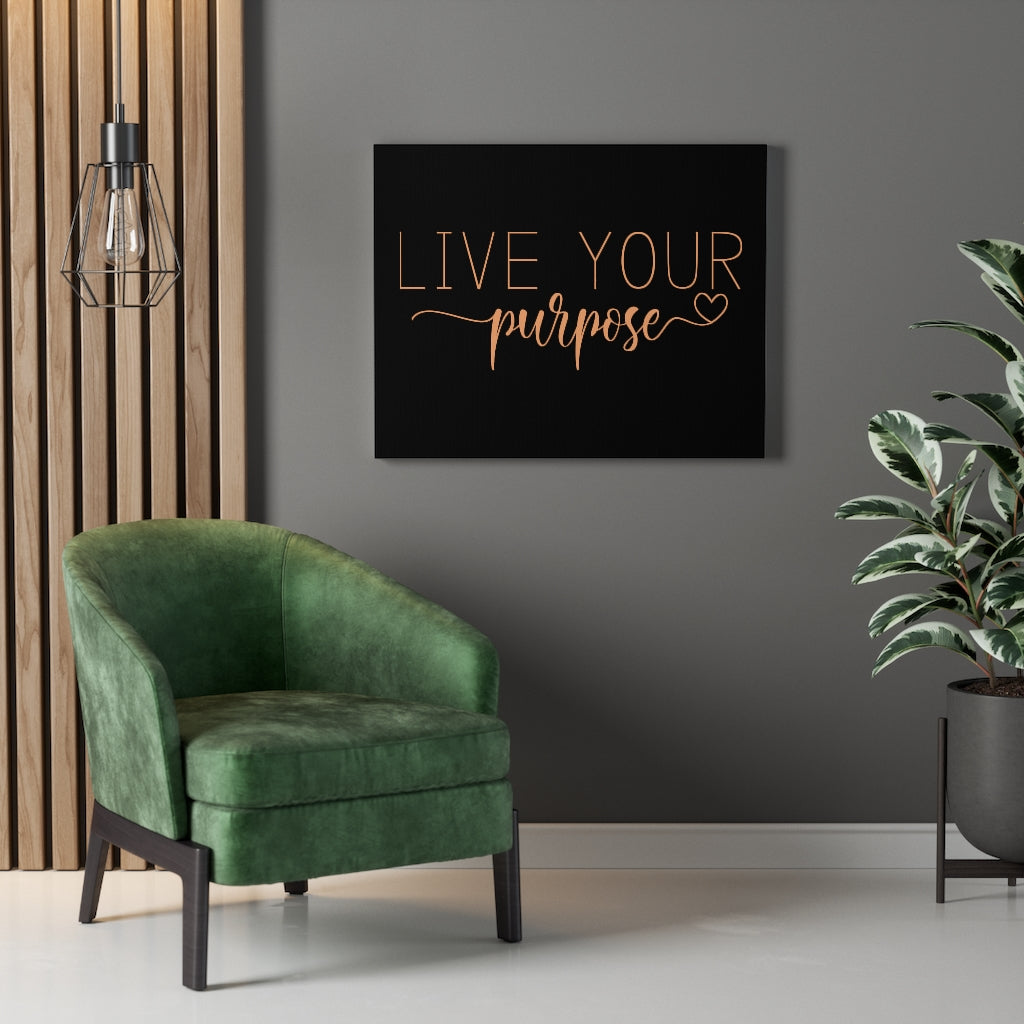 Scripture Walls Live Your Purpose Bible Verse Canvas Christian Wall Art Ready to Hang Unframed-Express Your Love Gifts