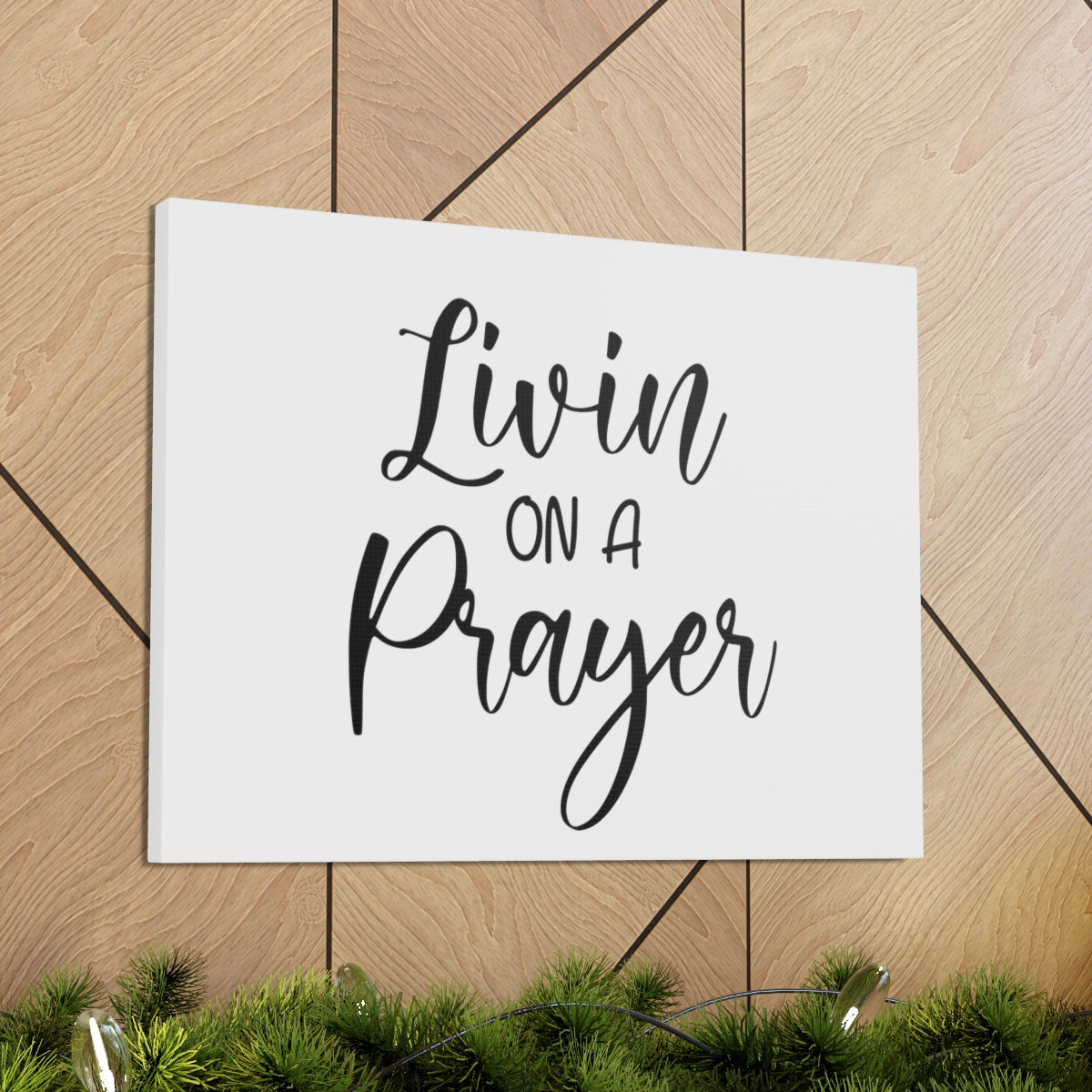 Scripture Walls Livin On A Prayer Romans 12:12 Christian Wall Art Print Ready to Hang Unframed-Express Your Love Gifts