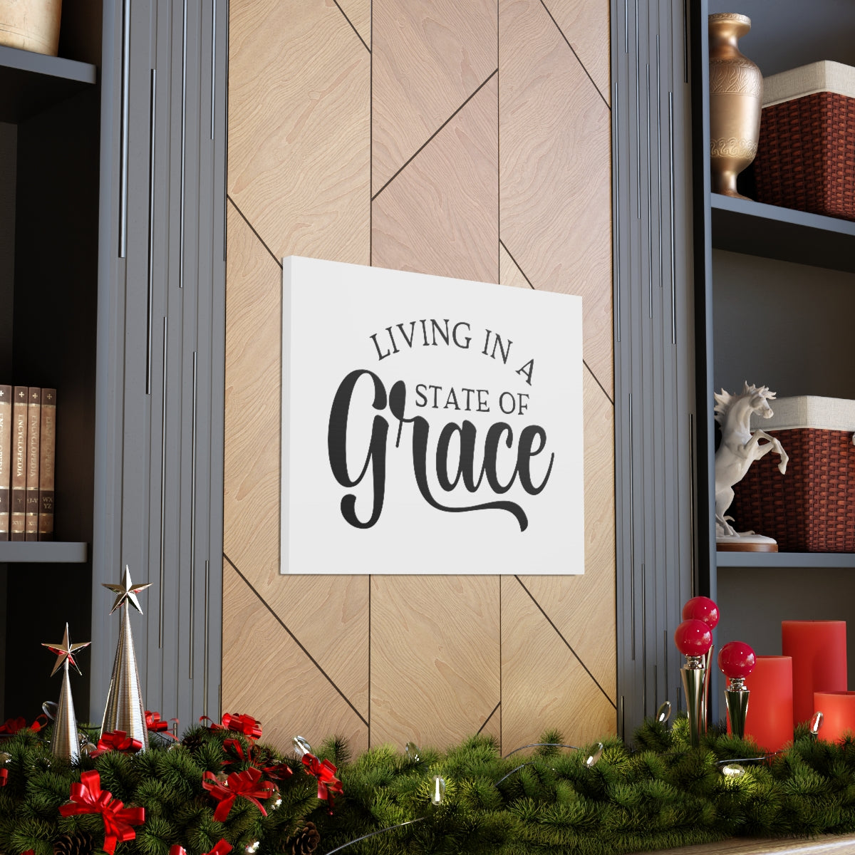 Scripture Walls Living In A State Of Grace 2 Corinthians 12:9 Christian Wall Art Print Ready to Hang Unframed-Express Your Love Gifts