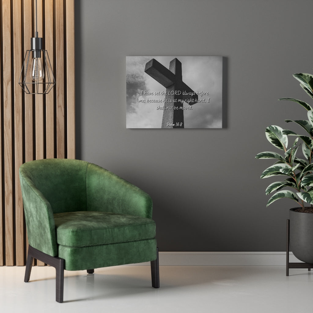 Scripture Walls Lord Always Before Me Psalms 16:8 Bible Verse Canvas Christian Wall Art Ready to Hang Unframed-Express Your Love Gifts