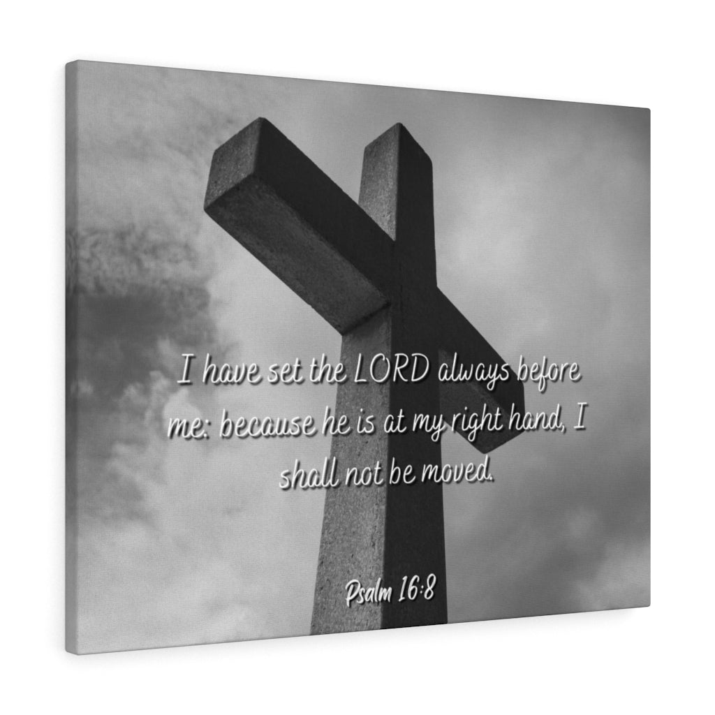 Scripture Walls Lord Always Before Me Psalms 16:8 Bible Verse Canvas Christian Wall Art Ready to Hang Unframed-Express Your Love Gifts