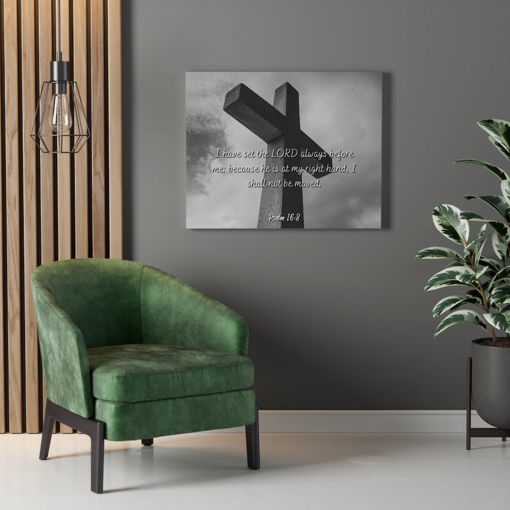 Scripture Walls Lord Always Before Me Psalms 16:8 Bible Verse Canvas Christian Wall Art Ready to Hang Unframed-Express Your Love Gifts