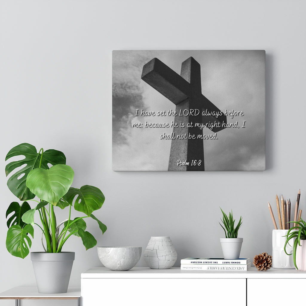 Scripture Walls Lord Always Before Me Psalms 16:8 Bible Verse Canvas Christian Wall Art Ready to Hang Unframed-Express Your Love Gifts