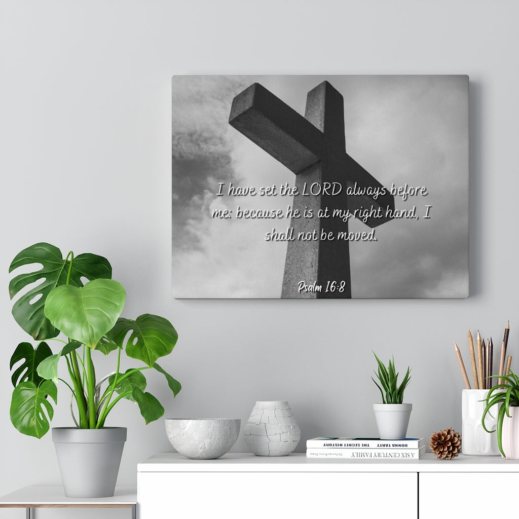 Scripture Walls Lord Always Before Me Psalms 16:8 Bible Verse Canvas Christian Wall Art Ready to Hang Unframed-Express Your Love Gifts