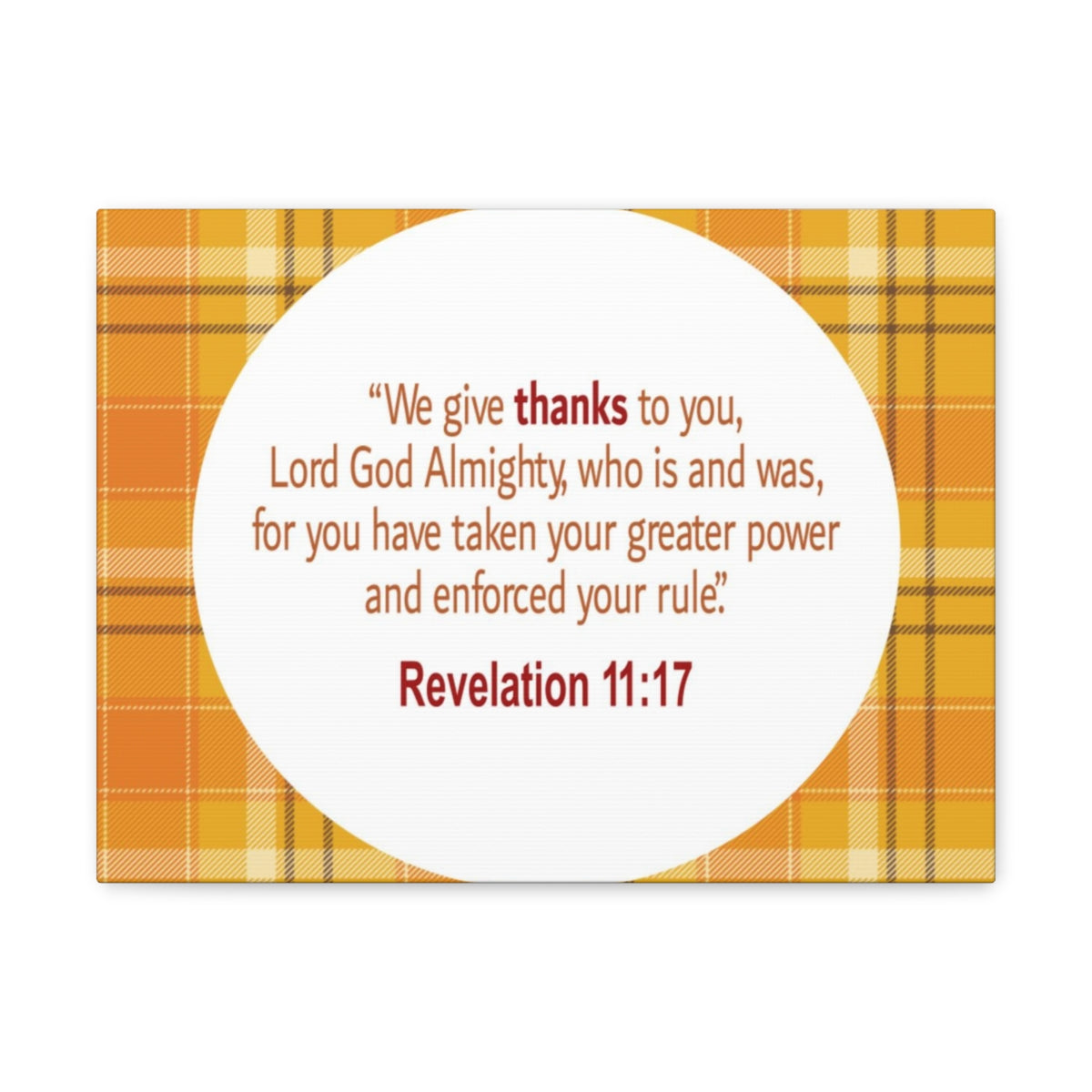 Scripture Walls Lord God Almighty Revelation 11:17 Bible Verse Canvas Christian Wall Art Ready to Hang Unframed-Express Your Love Gifts