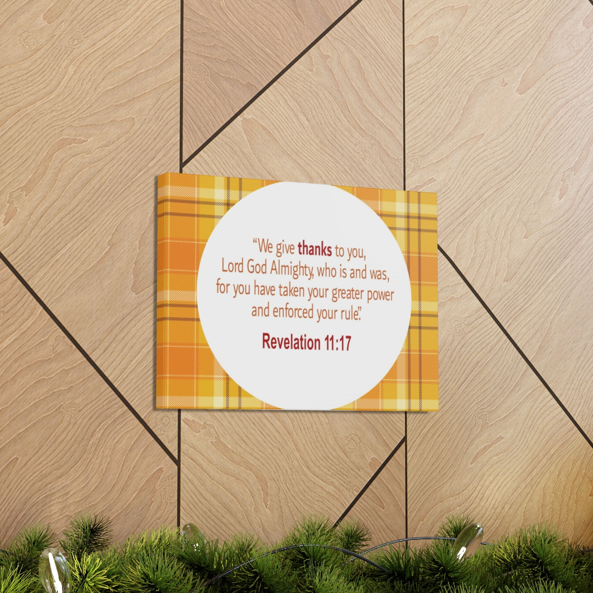 Scripture Walls Lord God Almighty Revelation 11:17 Bible Verse Canvas Christian Wall Art Ready to Hang Unframed-Express Your Love Gifts