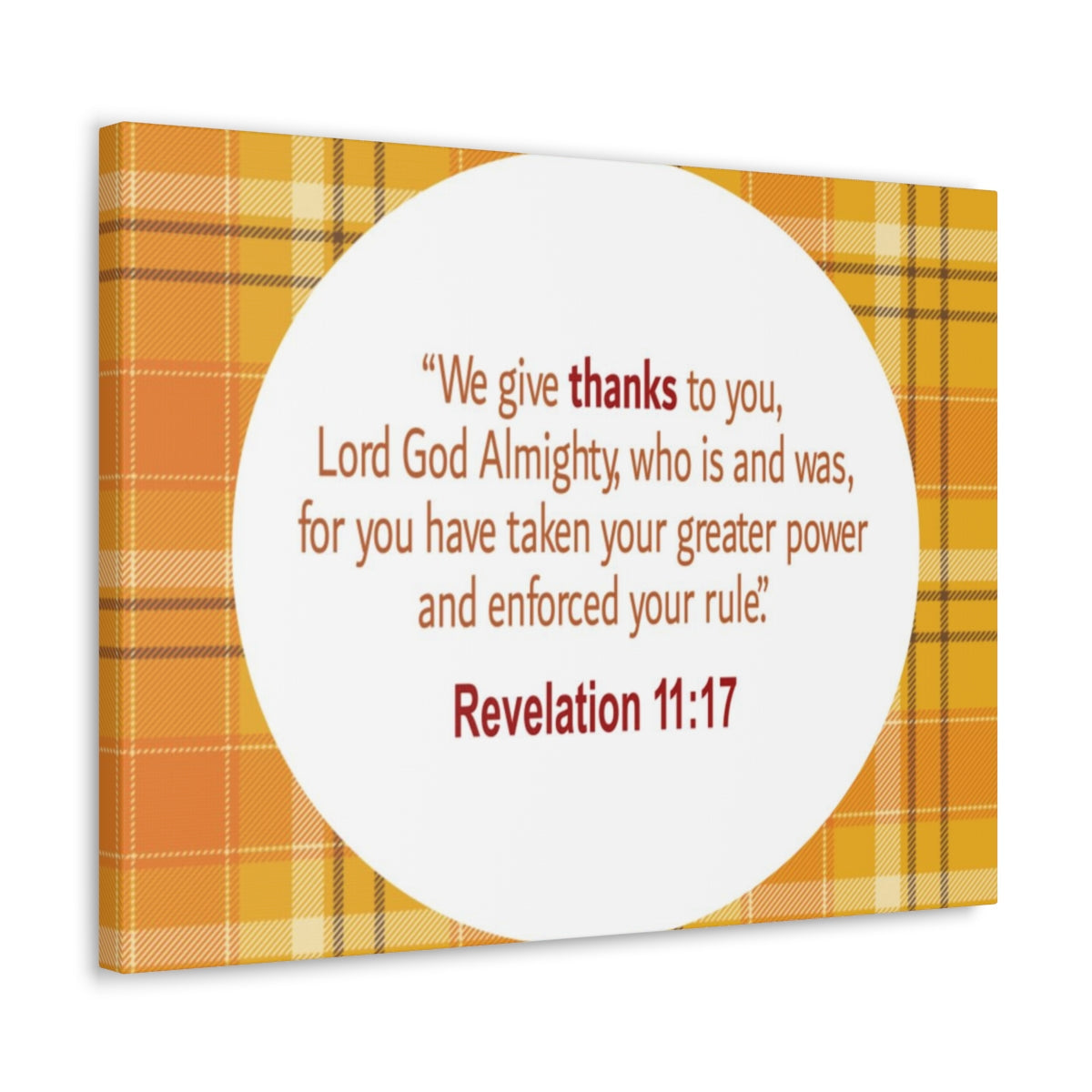 Scripture Walls Lord God Almighty Revelation 11:17 Bible Verse Canvas Christian Wall Art Ready to Hang Unframed-Express Your Love Gifts