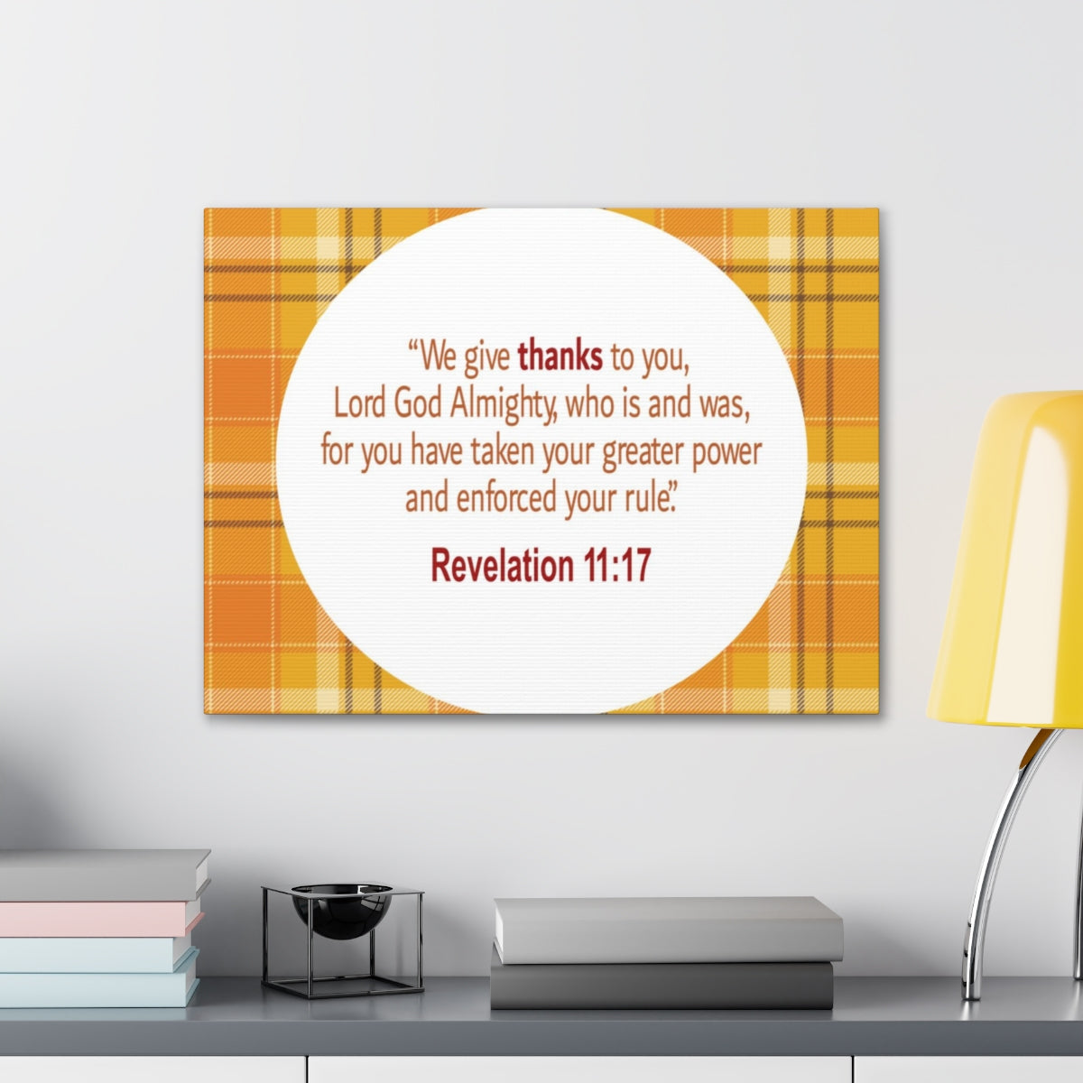 Scripture Walls Lord God Almighty Revelation 11:17 Bible Verse Canvas Christian Wall Art Ready to Hang Unframed-Express Your Love Gifts