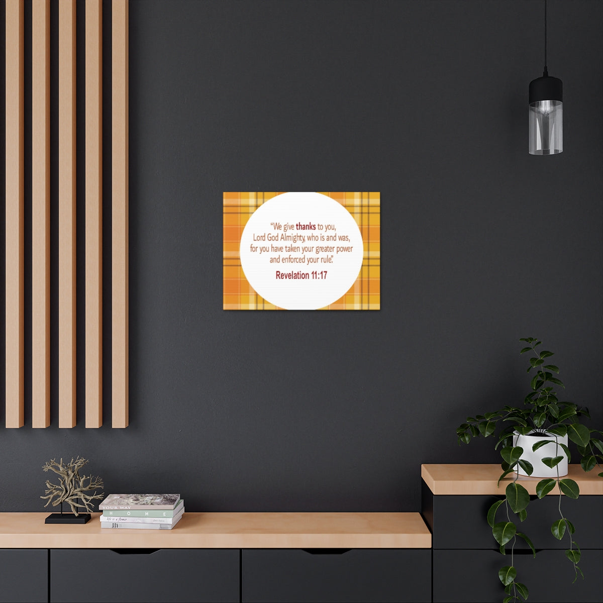 Scripture Walls Lord God Almighty Revelation 11:17 Bible Verse Canvas Christian Wall Art Ready to Hang Unframed-Express Your Love Gifts