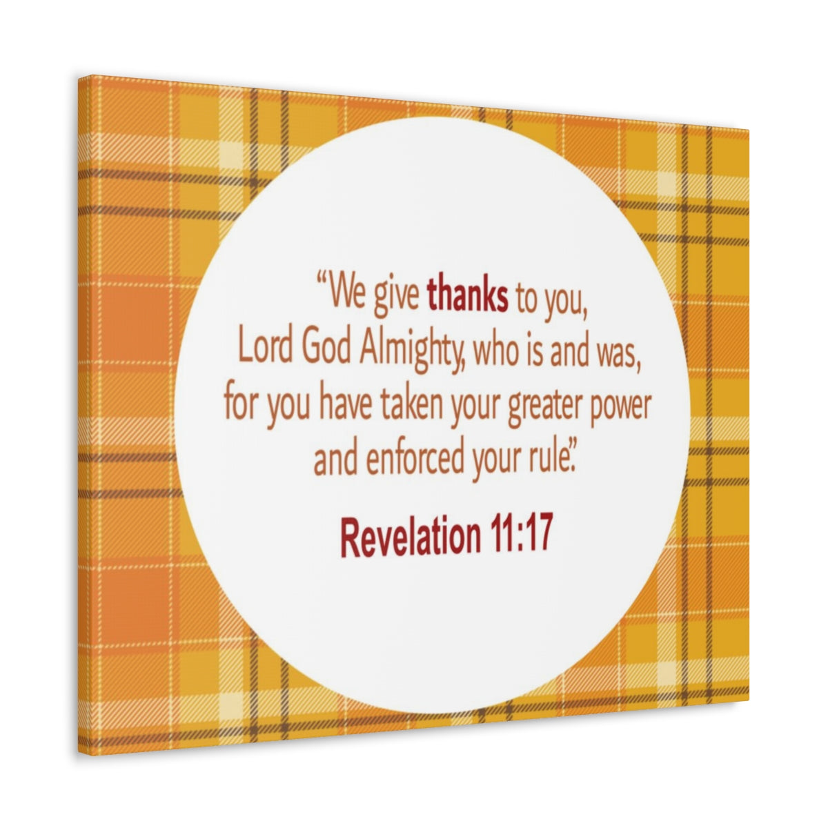 Scripture Walls Lord God Almighty Revelation 11:17 Bible Verse Canvas Christian Wall Art Ready to Hang Unframed-Express Your Love Gifts