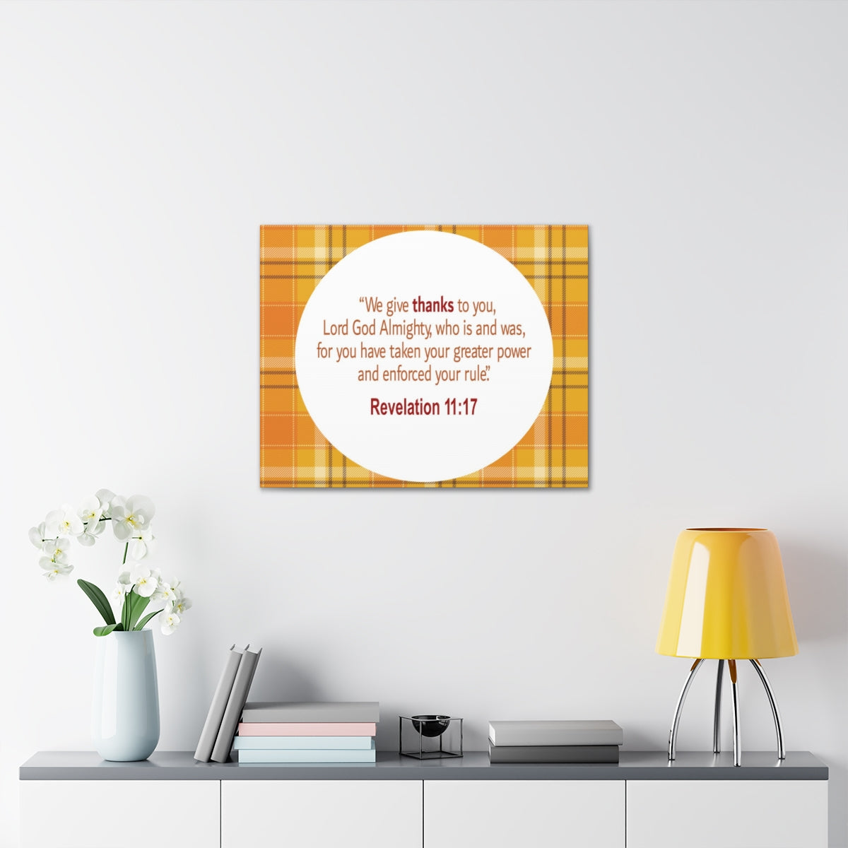 Scripture Walls Lord God Almighty Revelation 11:17 Bible Verse Canvas Christian Wall Art Ready to Hang Unframed-Express Your Love Gifts