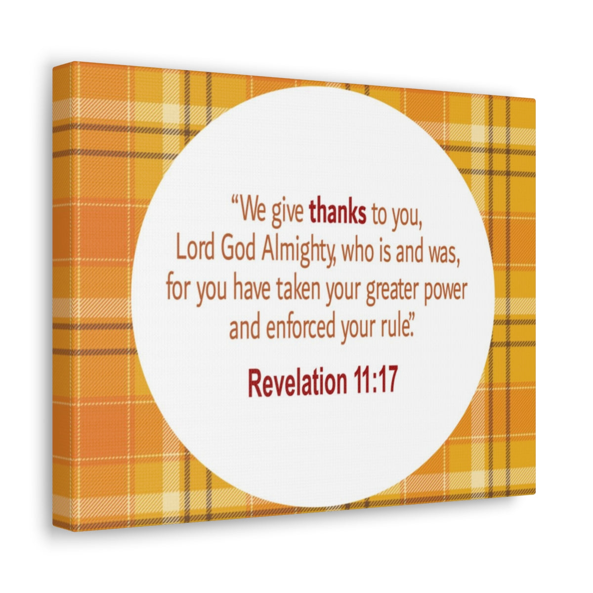 Scripture Walls Lord God Almighty Revelation 11:17 Bible Verse Canvas Christian Wall Art Ready to Hang Unframed-Express Your Love Gifts