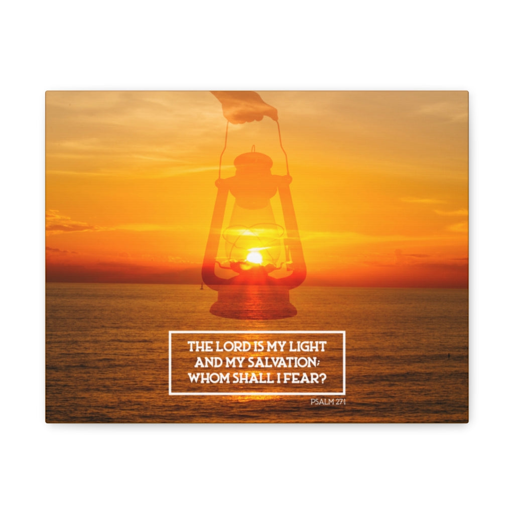 Scripture Walls Lord Is My Light Psalm 27:1 Bible Verse Canvas Christian Wall Art Ready to Hang Unframed-Express Your Love Gifts
