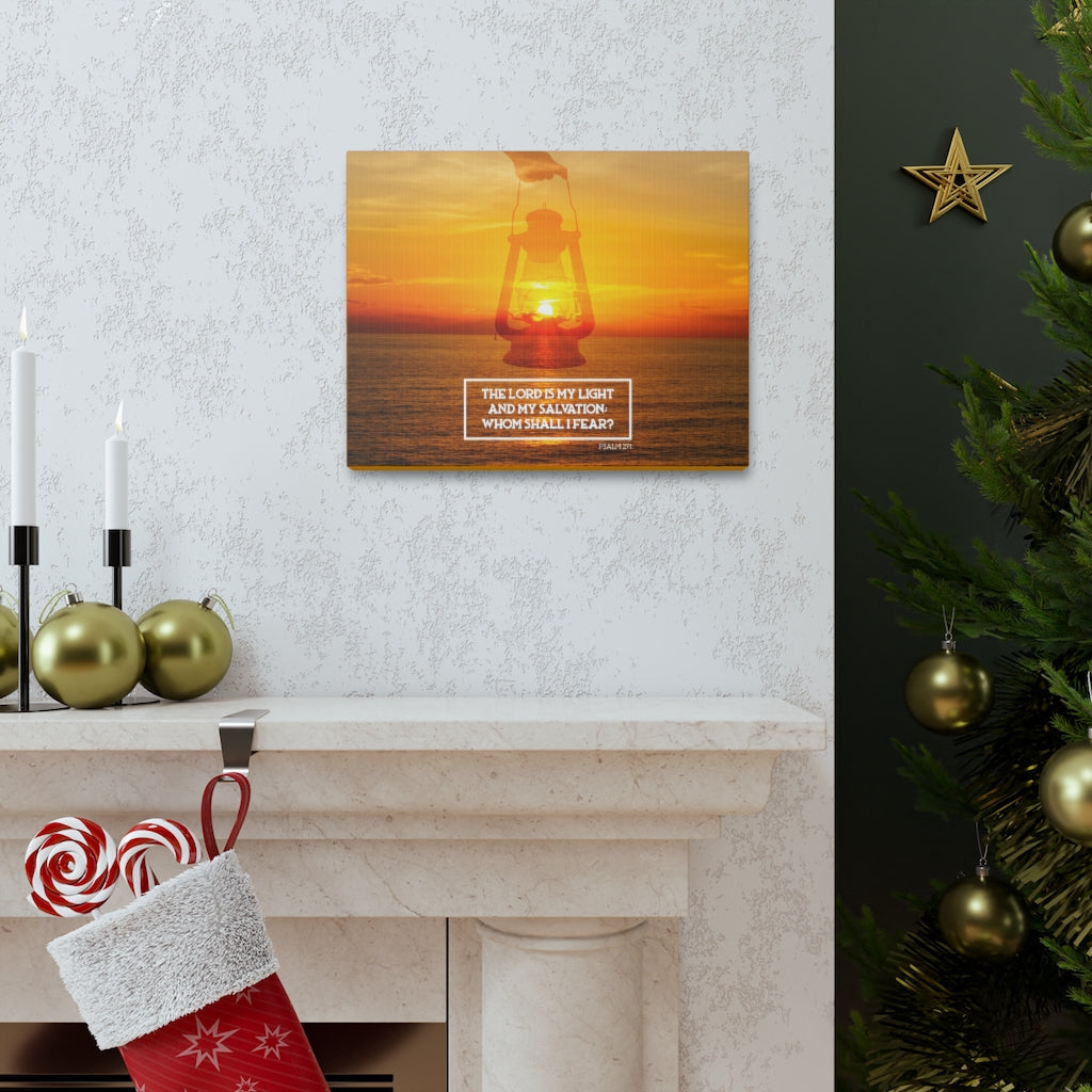 Scripture Walls Lord Is My Light Psalm 27:1 Bible Verse Canvas Christian Wall Art Ready to Hang Unframed-Express Your Love Gifts