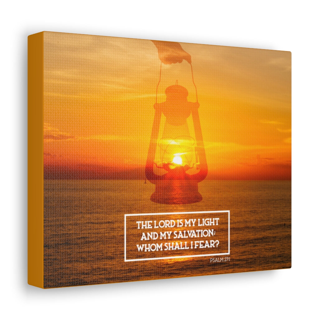 Scripture Walls Lord Is My Light Psalm 27:1 Bible Verse Canvas Christian Wall Art Ready to Hang Unframed-Express Your Love Gifts