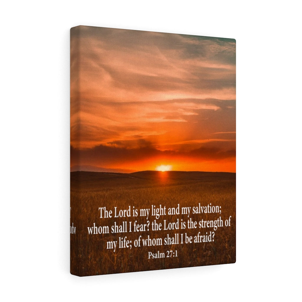 Scripture Walls Lord is My Salvation Psalm 27:1 Christian Wall Decor Bible Art Ready to Hang Unframed-Express Your Love Gifts