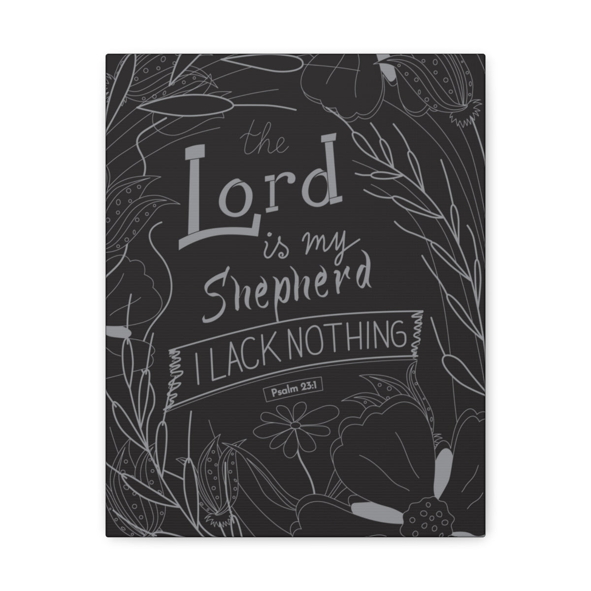 Scripture Walls Lord Is My Shepherd Psalm 23:1 Bible Verse Canvas Christian Wall Art Ready to Hang Unframed-Express Your Love Gifts