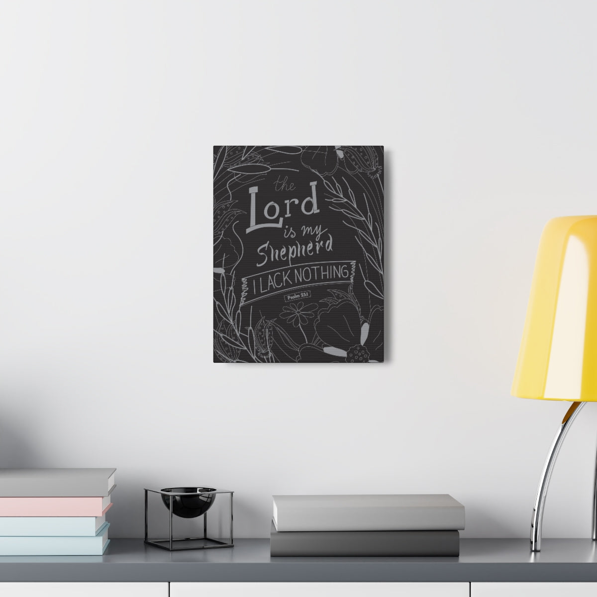 Scripture Walls Lord Is My Shepherd Psalm 23:1 Bible Verse Canvas Christian Wall Art Ready to Hang Unframed-Express Your Love Gifts