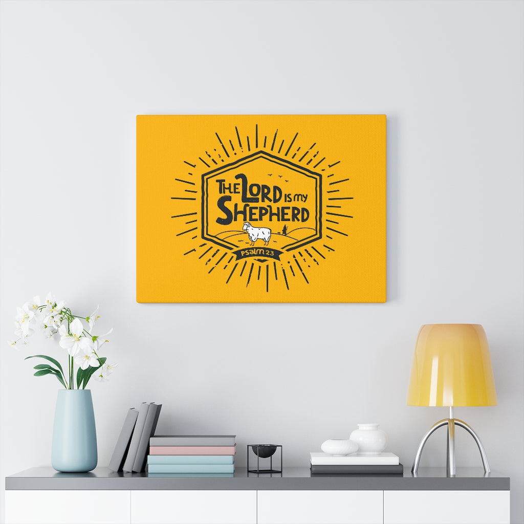 Scripture Walls Lord Is My Shepherd Psalm 23-1 Orange Bible Verse Canvas Christian Wall Art Ready to Hang Unframed-Express Your Love Gifts