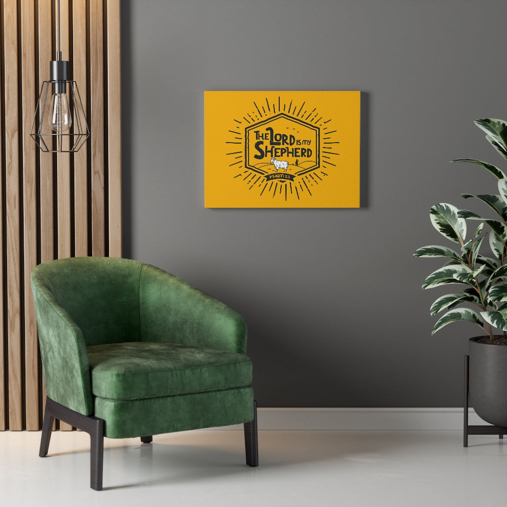 Scripture Walls Lord Is My Shepherd Psalm 23-1 Orange Bible Verse Canvas Christian Wall Art Ready to Hang Unframed-Express Your Love Gifts