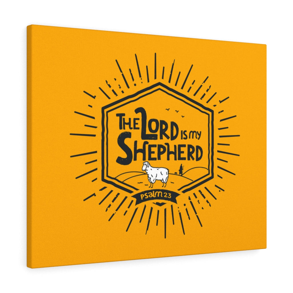 Scripture Walls Lord Is My Shepherd Psalm 23-1 Orange Bible Verse Canvas Christian Wall Art Ready to Hang Unframed-Express Your Love Gifts