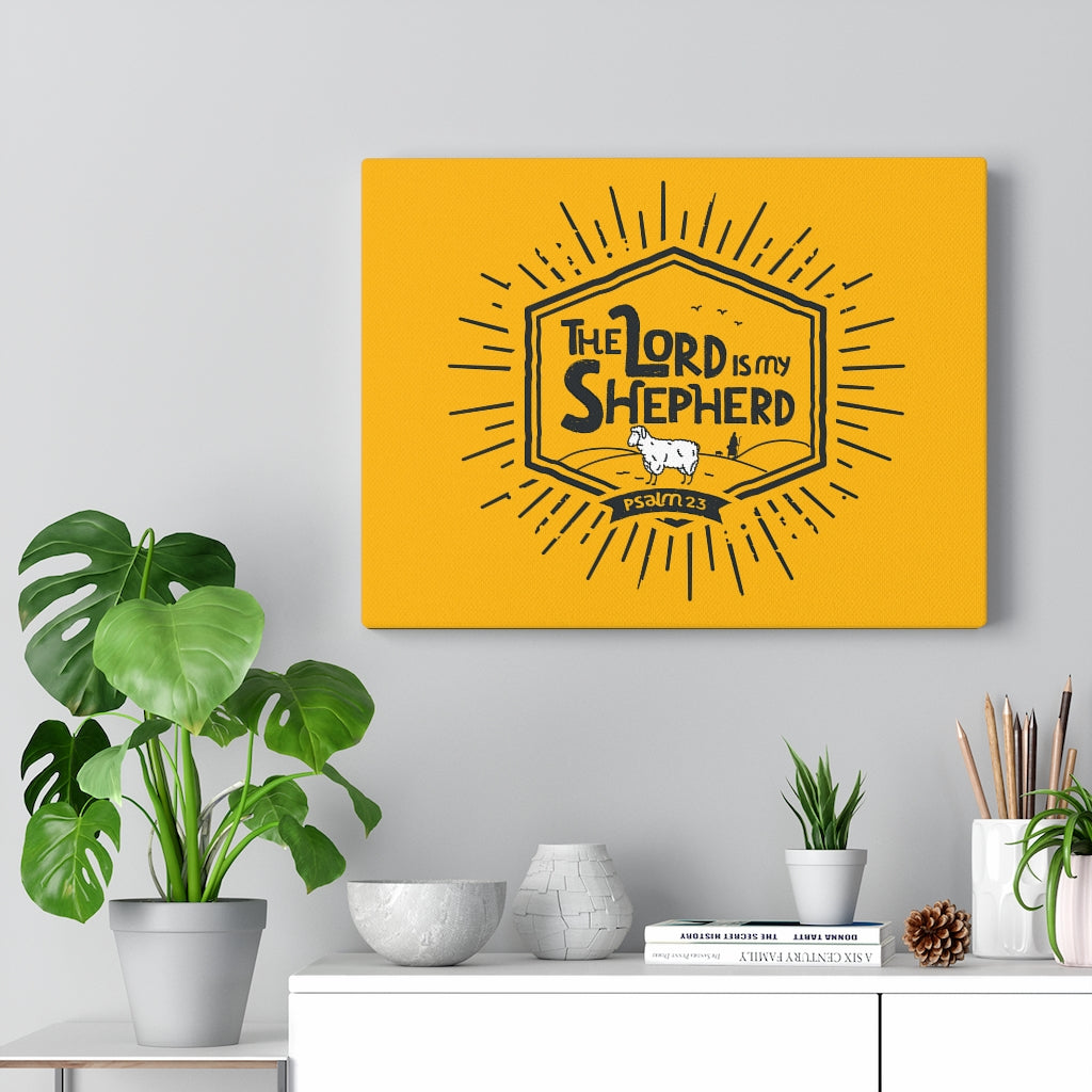 Scripture Walls Lord Is My Shepherd Psalm 23-1 Orange Bible Verse Canvas Christian Wall Art Ready to Hang Unframed-Express Your Love Gifts