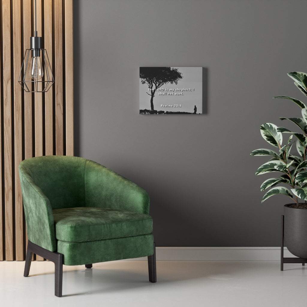 Scripture Walls Lord Is My Shepherd Psalms 23:1 Bible Verse Canvas Christian Wall Art Ready to Hang Unframed-Express Your Love Gifts